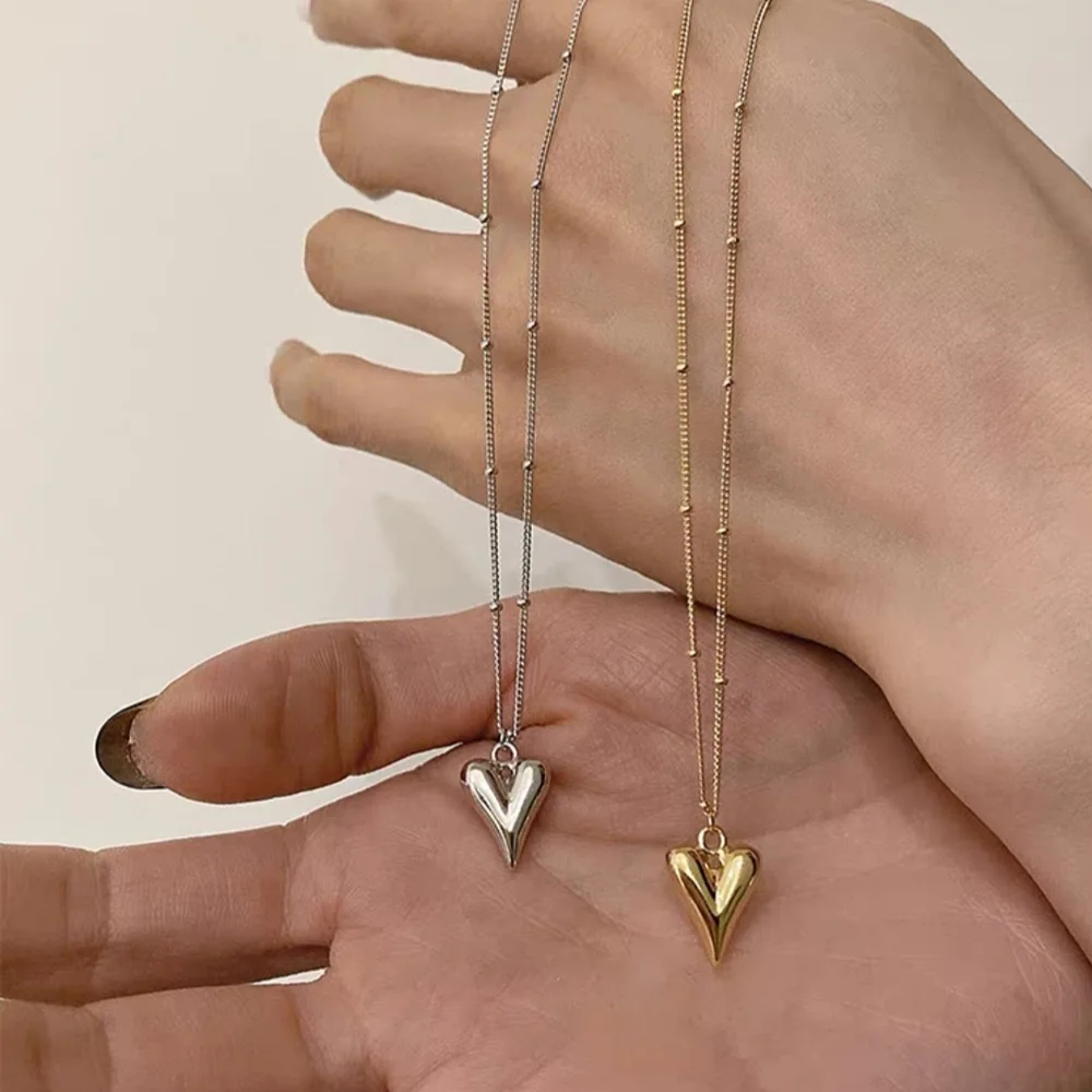 18k Gold Plating Heart Pendant Necklace - Picture 8 of 9